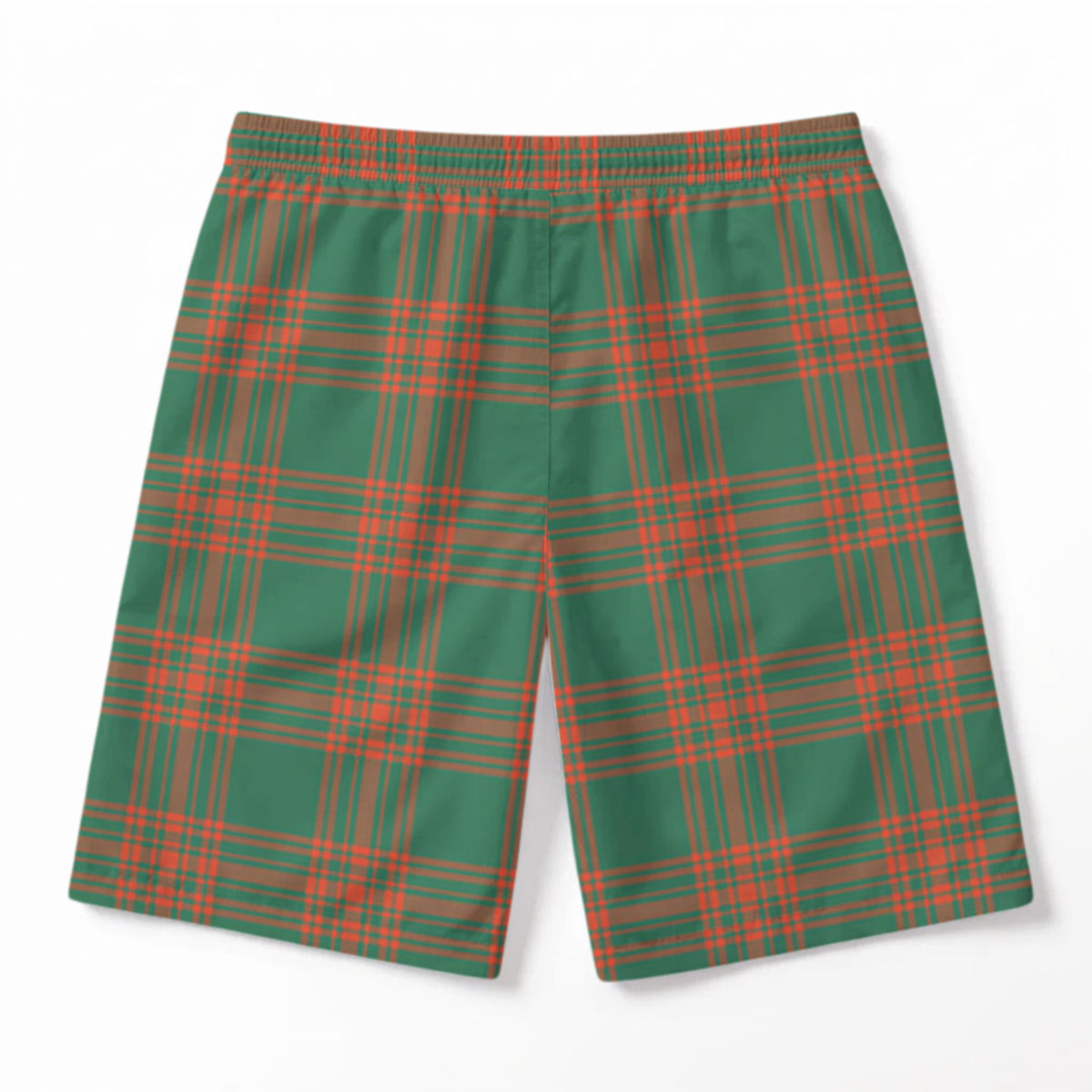 Menzies Green Ancient Tartan Crest Men's Beach Shorts