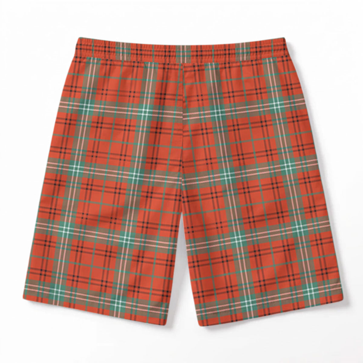 Morrison Red Ancient Tartan Crest Men's Beach Shorts