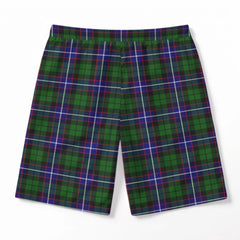 Russell Modern Tartan Crest Men's Beach Shorts