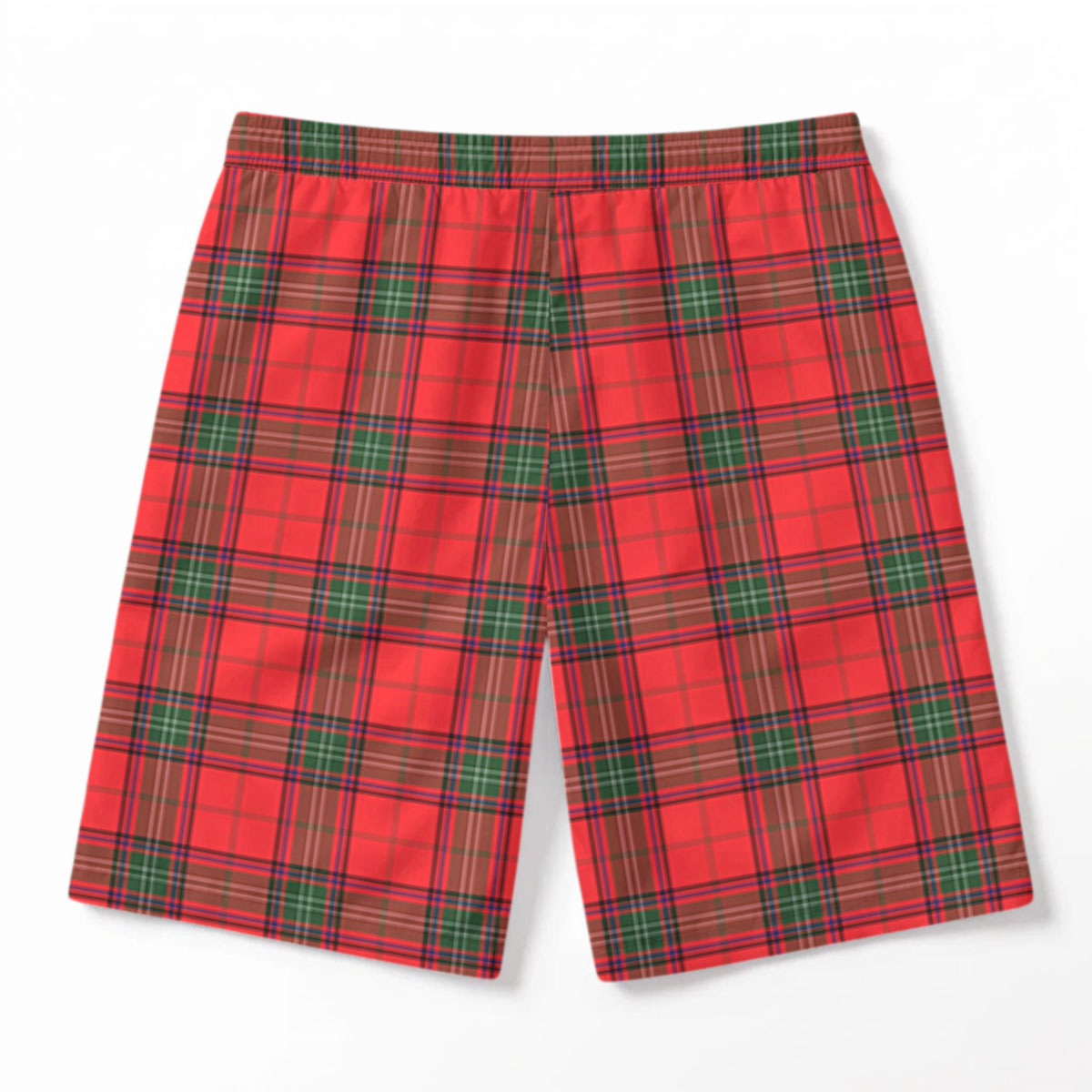 Seton Modern Tartan Crest Men's Beach Shorts