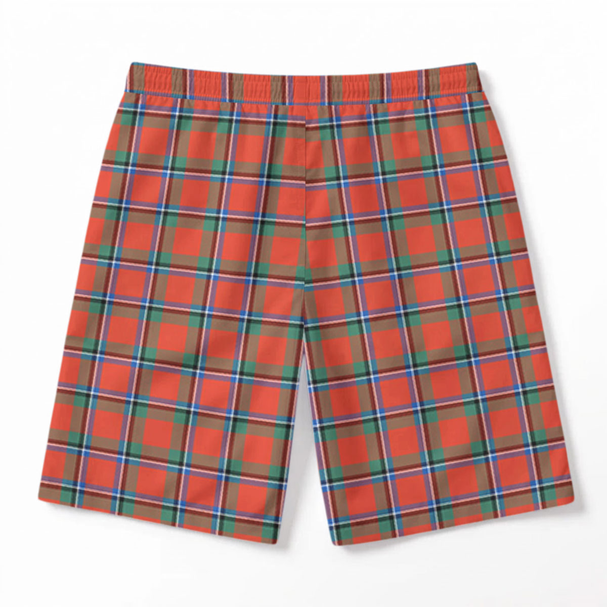 Sinclair Ancient Tartan Crest Men's Beach Shorts