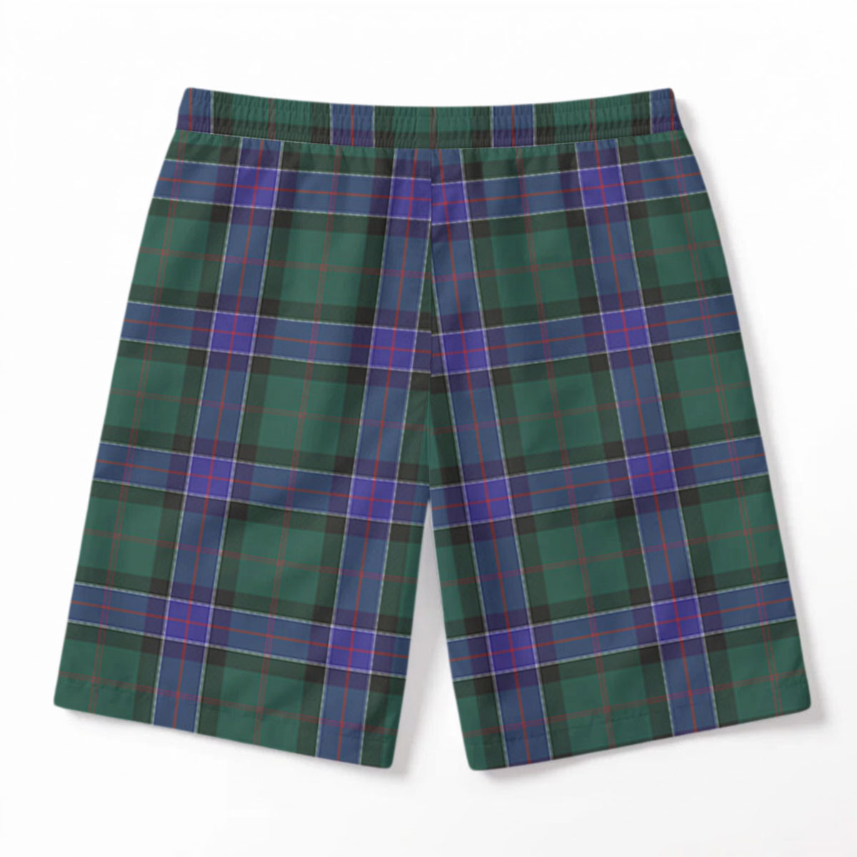 Sinclair Hunting Modern Tartan Crest Men's Beach Shorts