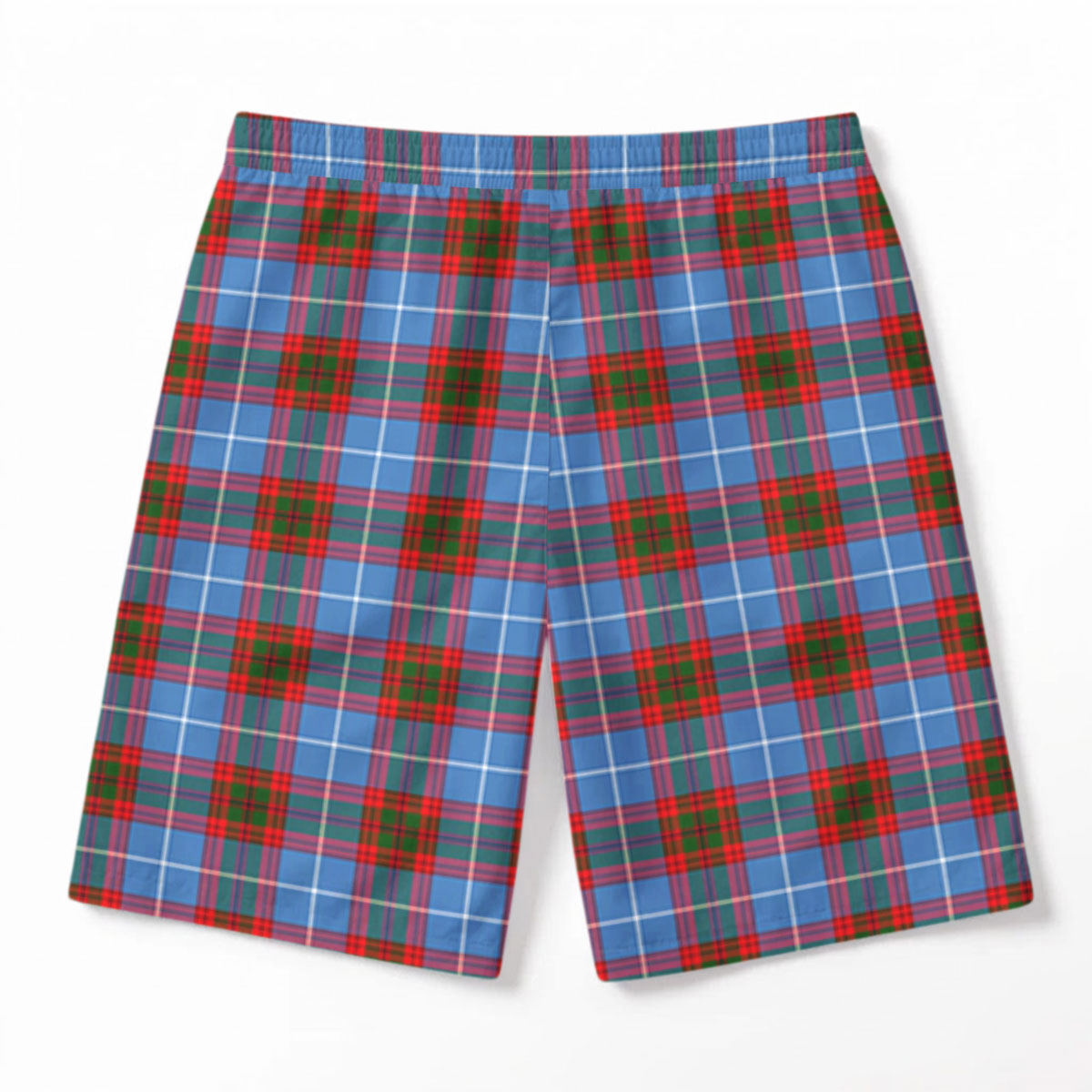Skirving Tartan Crest Men's Beach Shorts