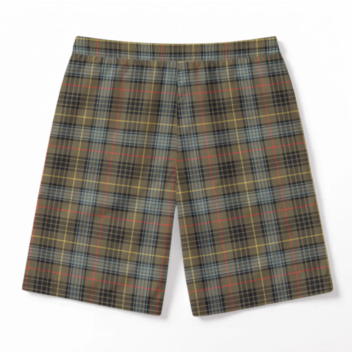 Stewart Hunting Weathered Tartan Crest Men's Beach Shorts