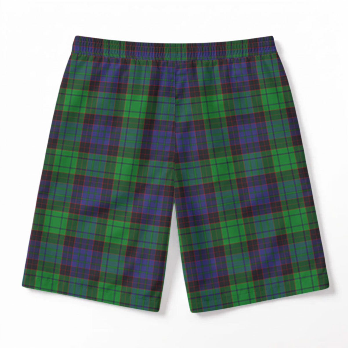 Stewart Old Modern Tartan Crest Men's Beach Shorts