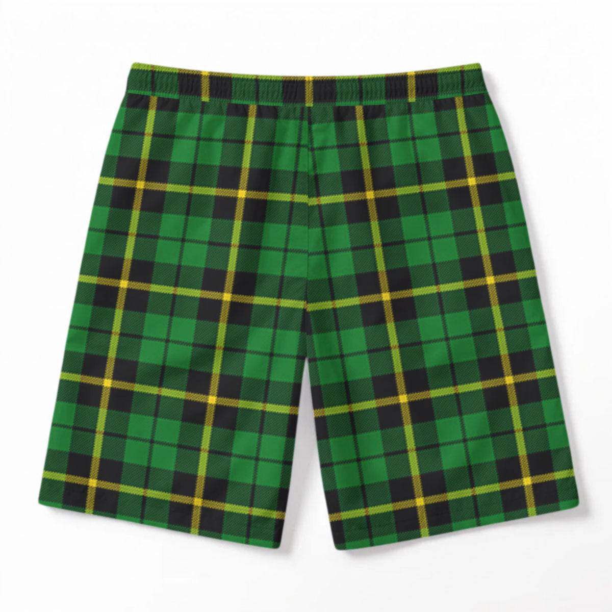 Wallace Hunting Modern Tartan Crest Men's Beach Shorts