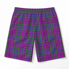 Wardlaw Modern Tartan Crest Men's Beach Shorts