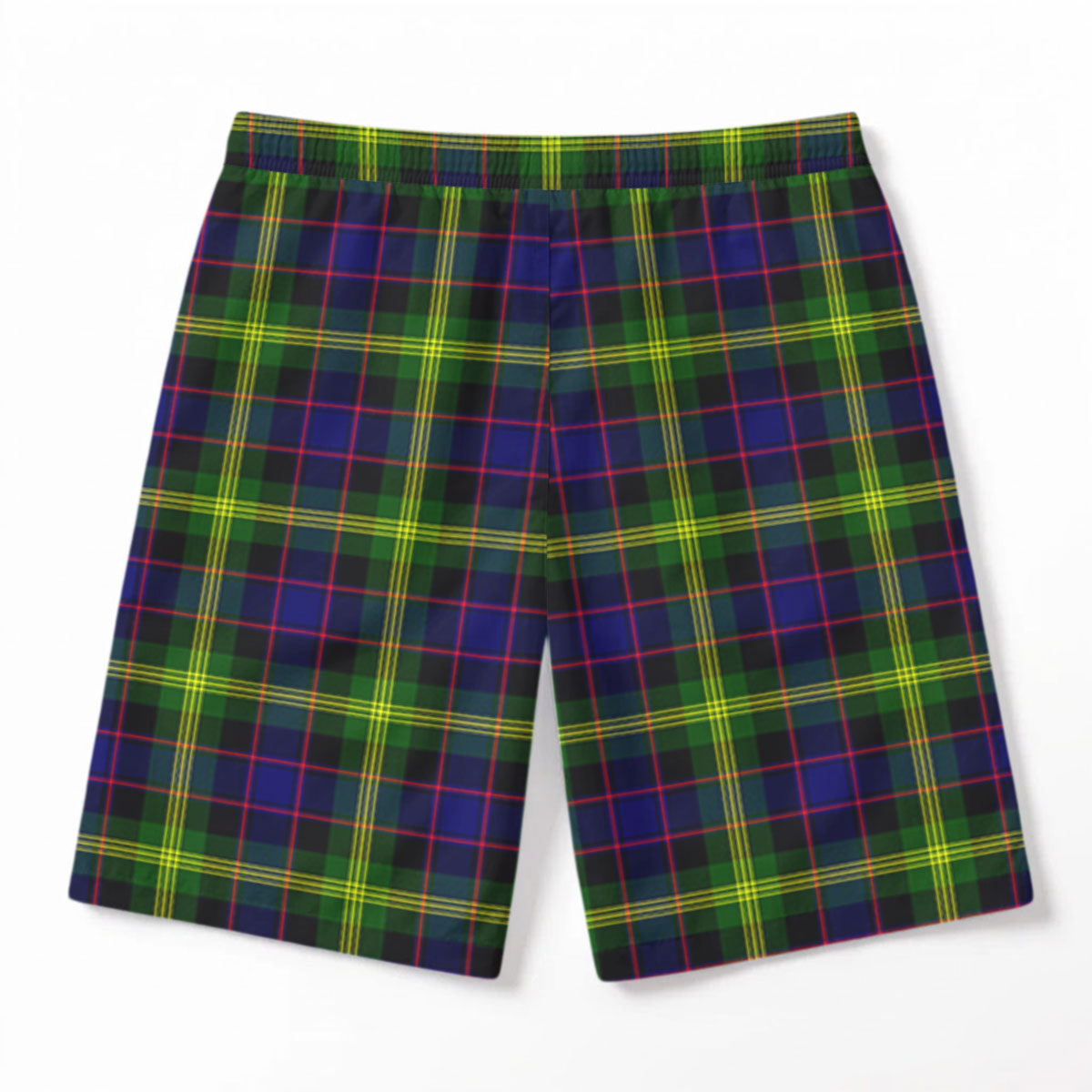 Watson Modern Tartan Crest Men's Beach Shorts