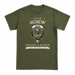 Agnew Ancient Tartan Crest Mischief and Mayhem T-shirt