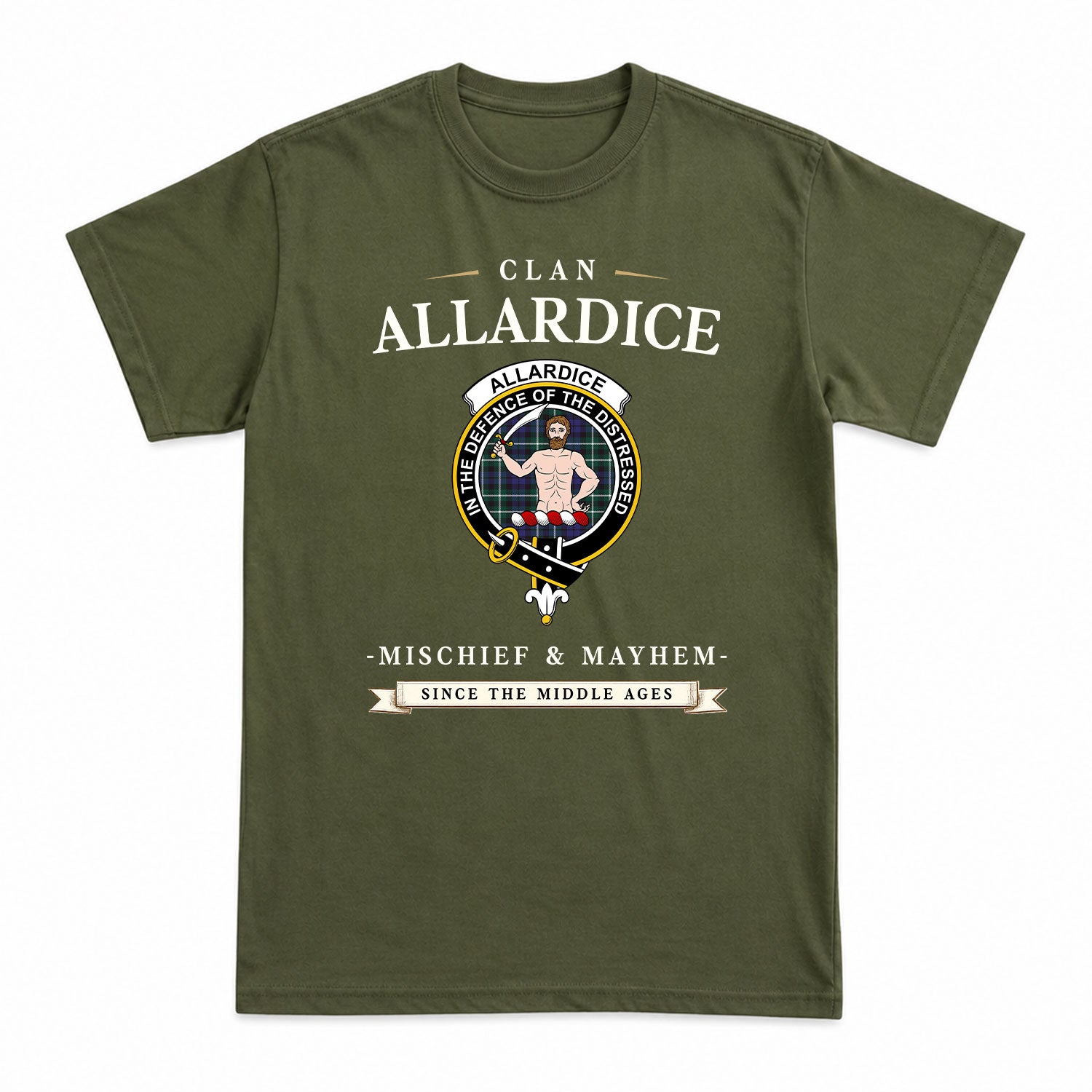 Allardice Tartan Crest Mischief and Mayhem T-shirt