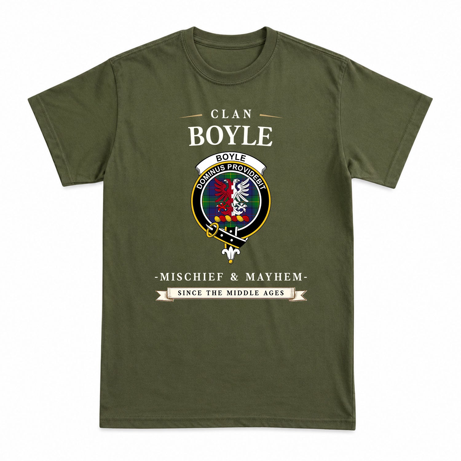 Boyle Tartan Crest Mischief and Mayhem T-shirt