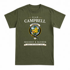 Campbell Dress Tartan Crest Mischief and Mayhem T-shirt