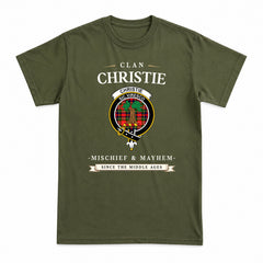 Christie Tartan Crest Mischief and Mayhem T-shirt