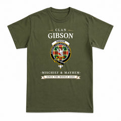 Gibson Tartan Crest Mischief and Mayhem T-shirt