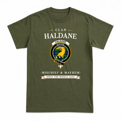 Haldane Tartan Crest Mischief and Mayhem T-shirt