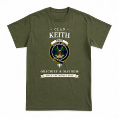 Keith Modern Tartan Crest Mischief and Mayhem T-shirt
