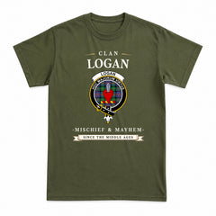 Logan Ancient Tartan Crest Mischief and Mayhem T-shirt