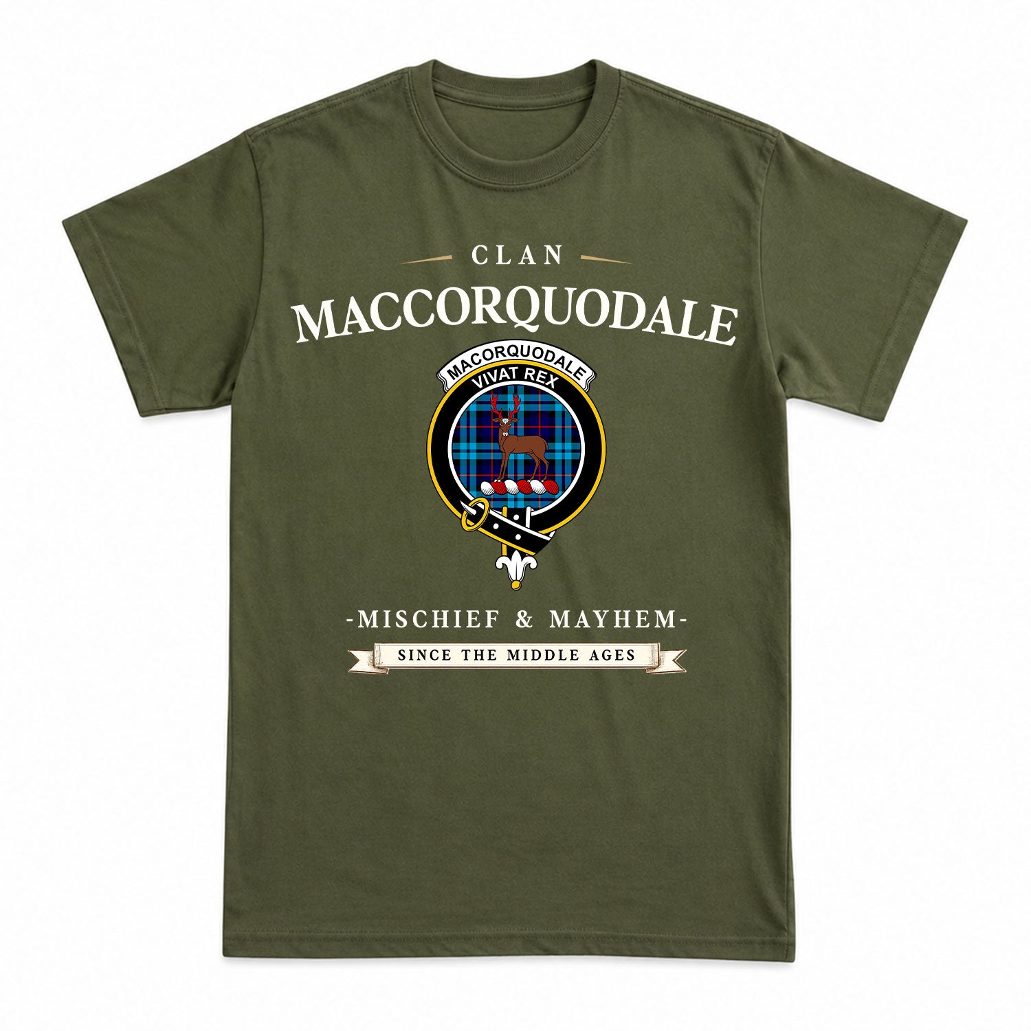 MacCorquodale Tartan Crest Mischief and Mayhem T-shirt