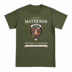 Matheson Ancient Tartan Crest Mischief and Mayhem T-shirt