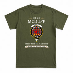 McDuff Ancient Tartan Crest Mischief and Mayhem T-shirt