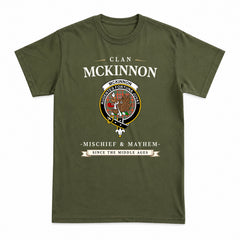 McKinnon Ancient Tartan Crest Mischief and Mayhem T-shirt