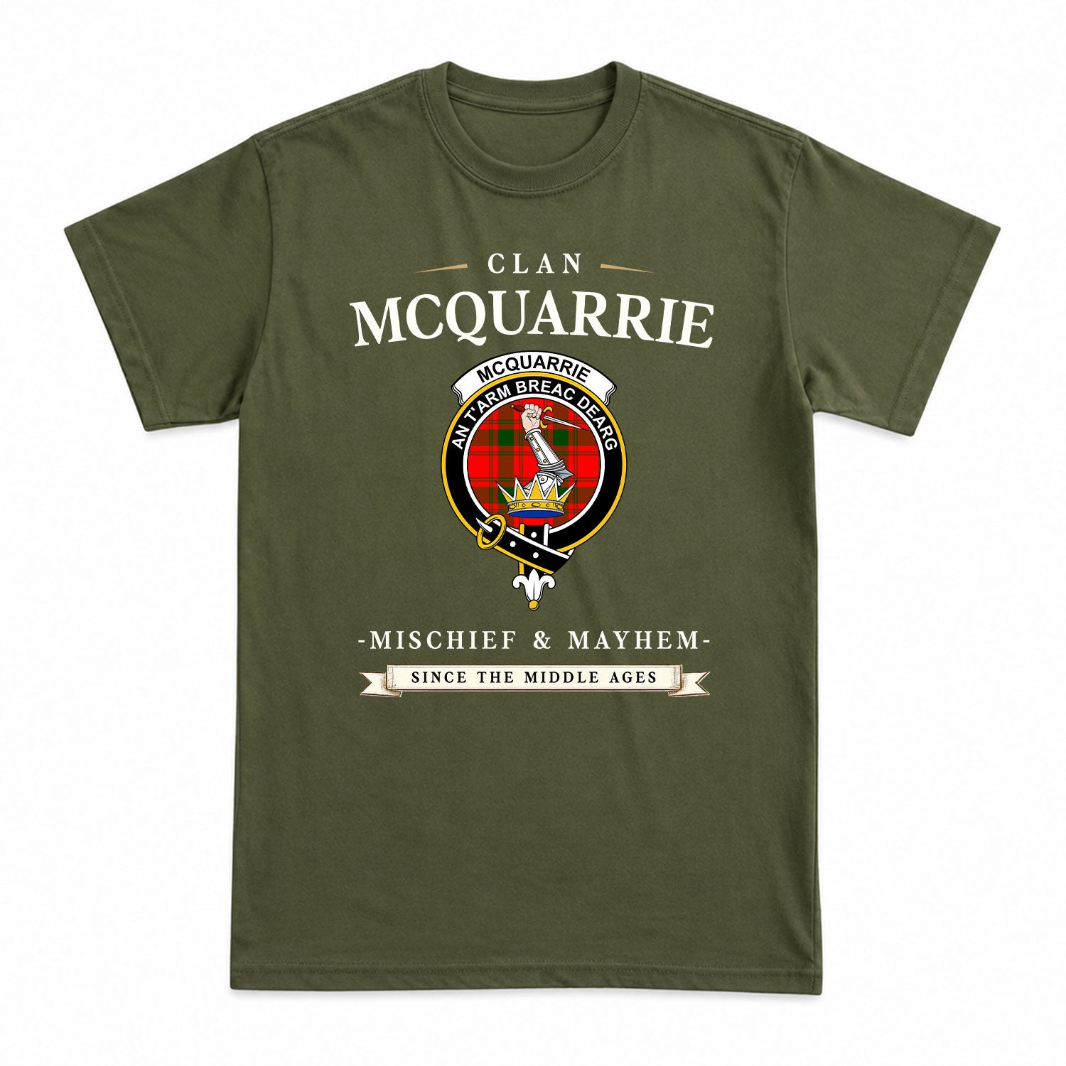 McQuarrie Tartan Crest Mischief and Mayhem T-shirt