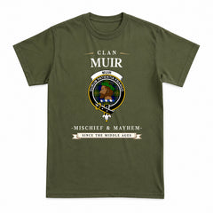 Muir Tartan Crest Mischief and Mayhem T-shirt
