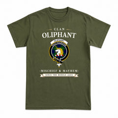 Oliphant Modern Tartan Crest Mischief and Mayhem T-shirt