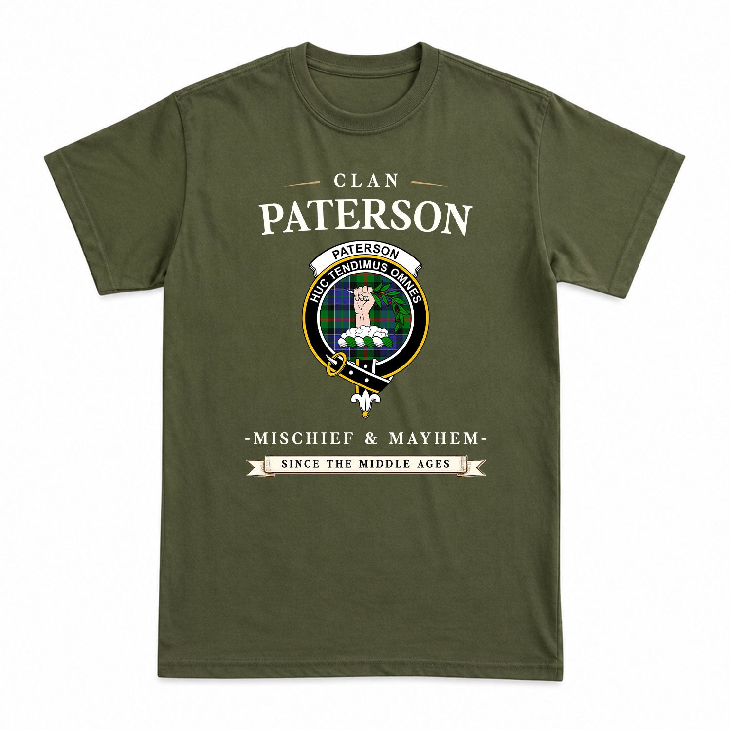 Paterson Tartan Crest Mischief and Mayhem T-shirt