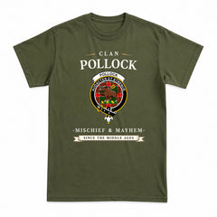 Pollock Tartan Crest Mischief and Mayhem T-shirt