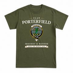 Porterfield Tartan Crest Mischief and Mayhem T-shirt