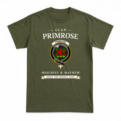 Primrose Tartan Crest Mischief and Mayhem T-shirt