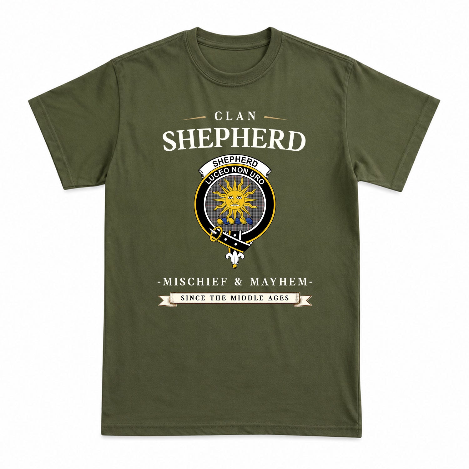 Shepherd Tartan Crest Mischief and Mayhem T-shirt