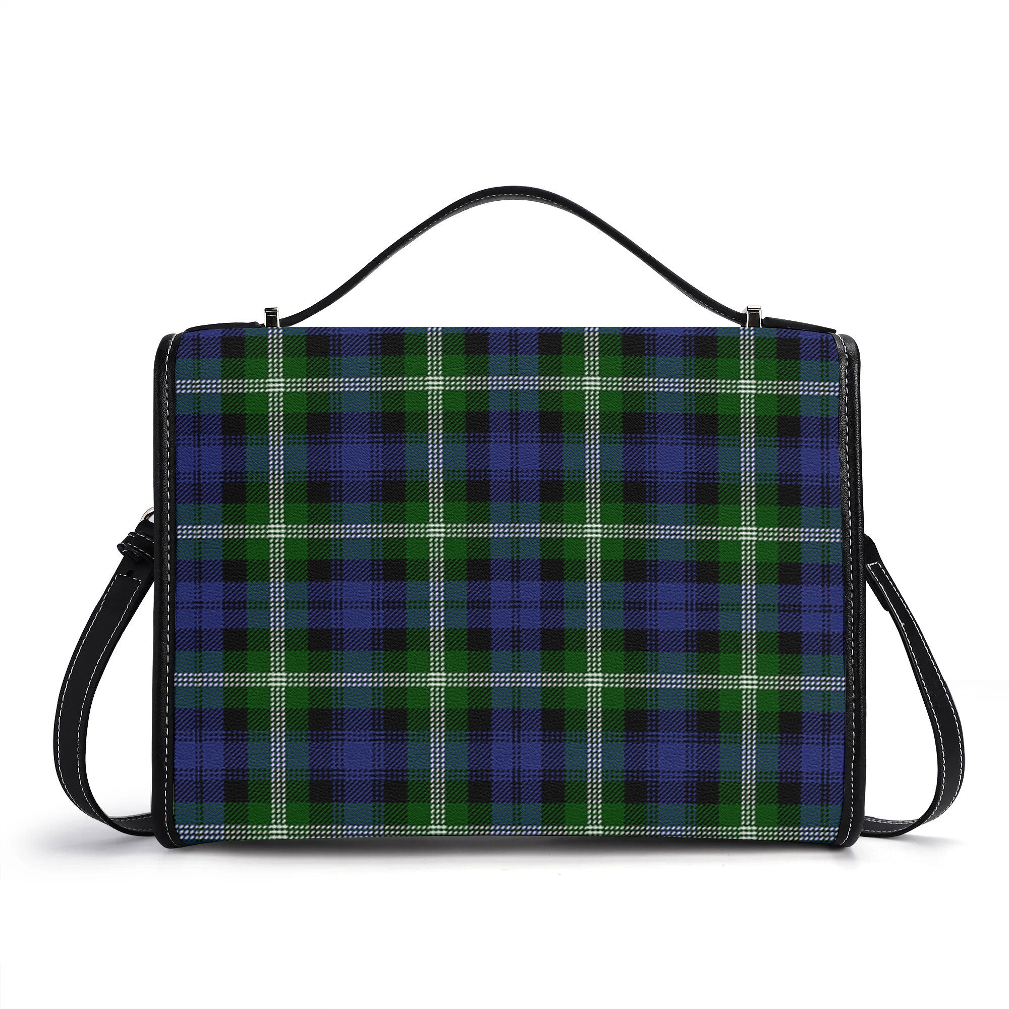 Baillie Modern Tartan Crest Satchel Bag