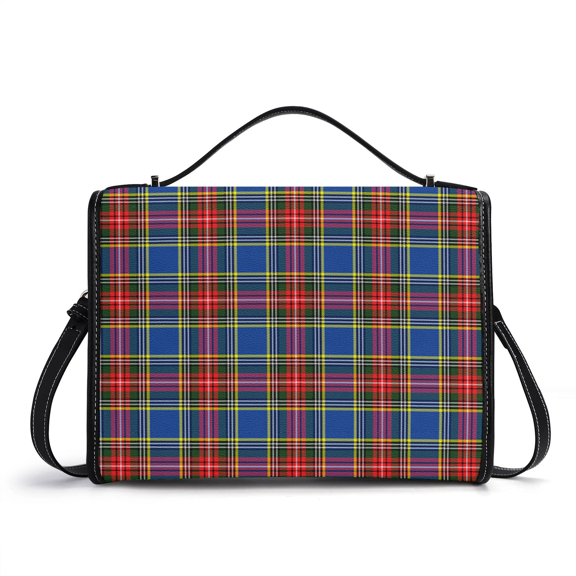 Beaton Modern Tartan Crest Satchel Bag