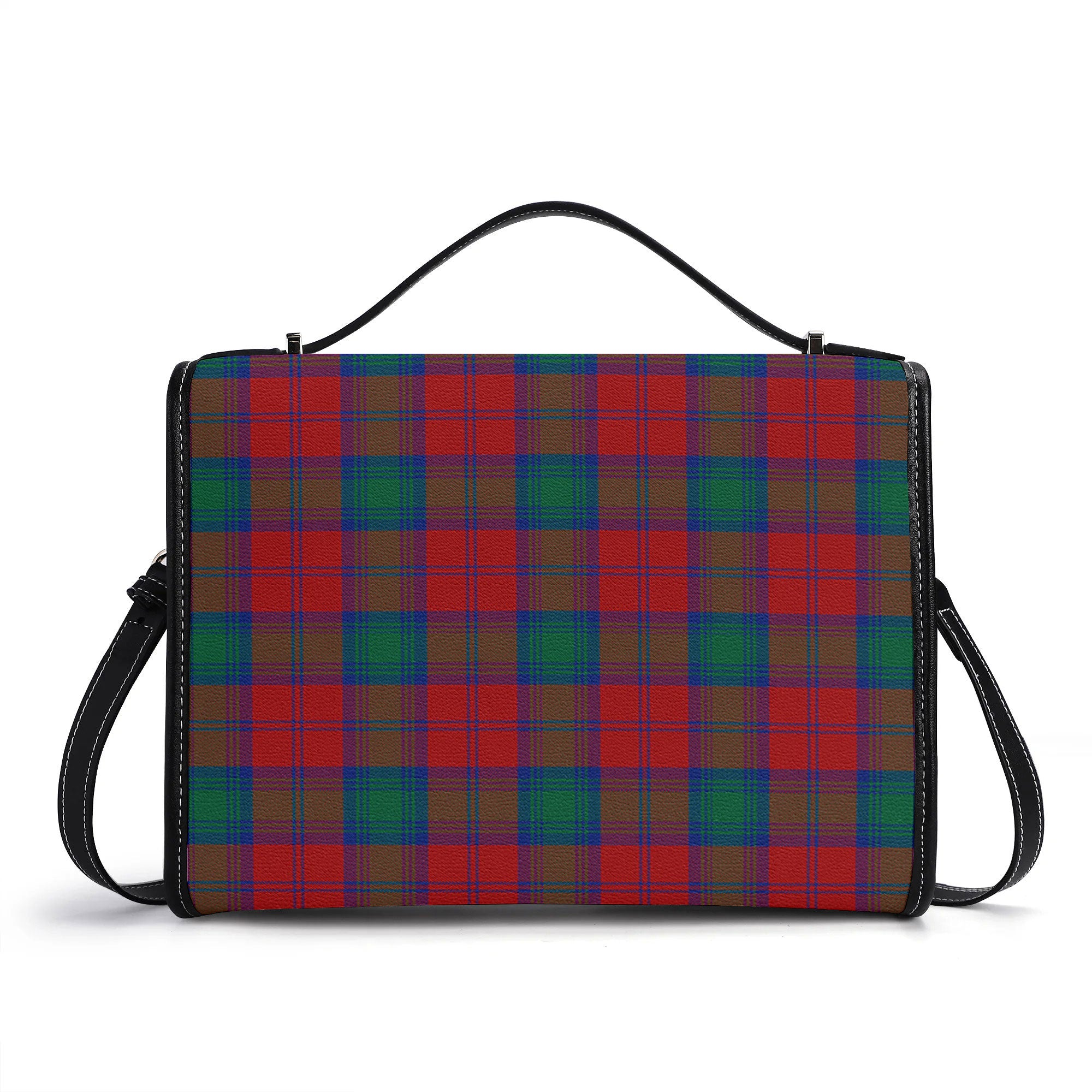 Byres Tartan Crest Satchel Bag