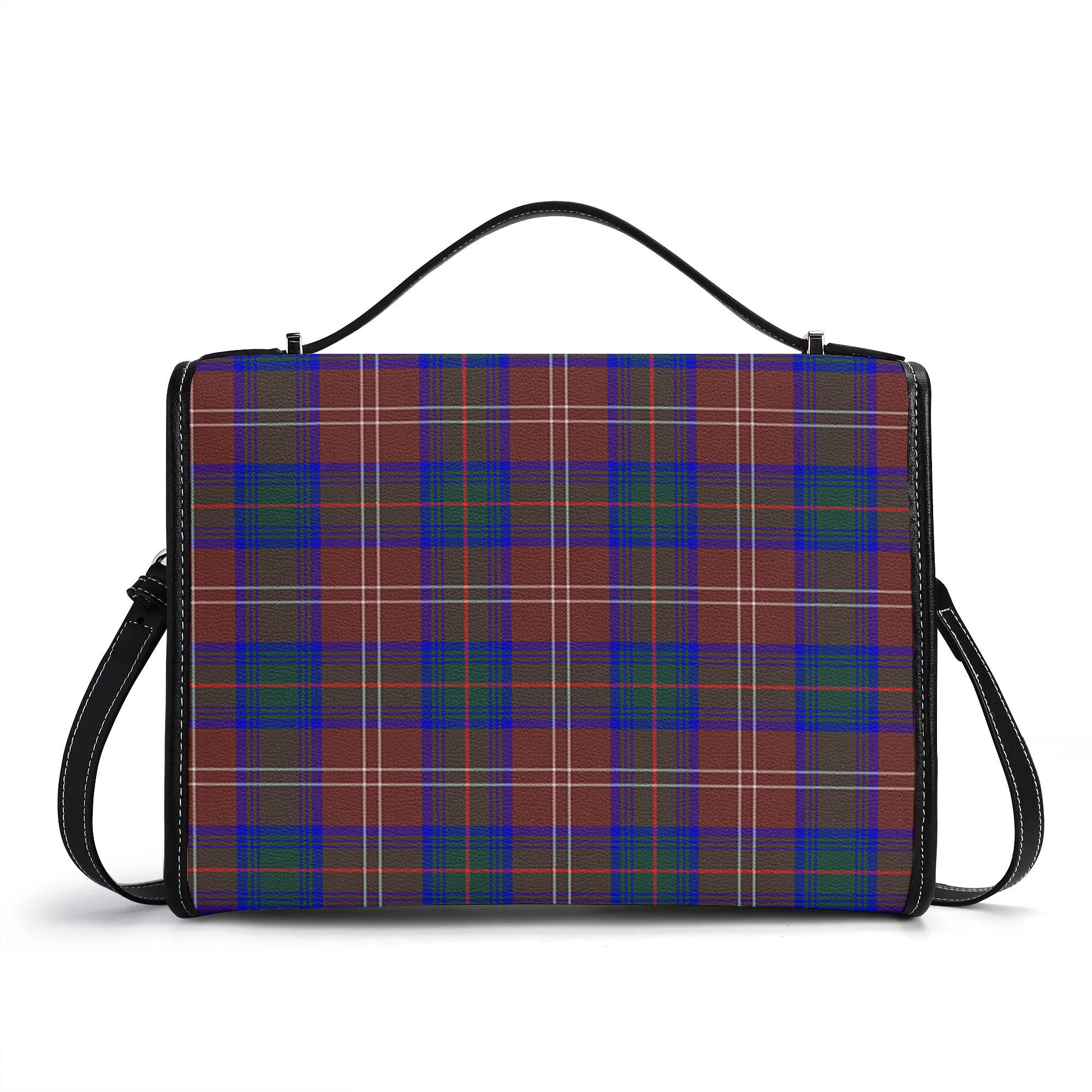 Chisholm Hunting Modern Tartan Crest Satchel Bag