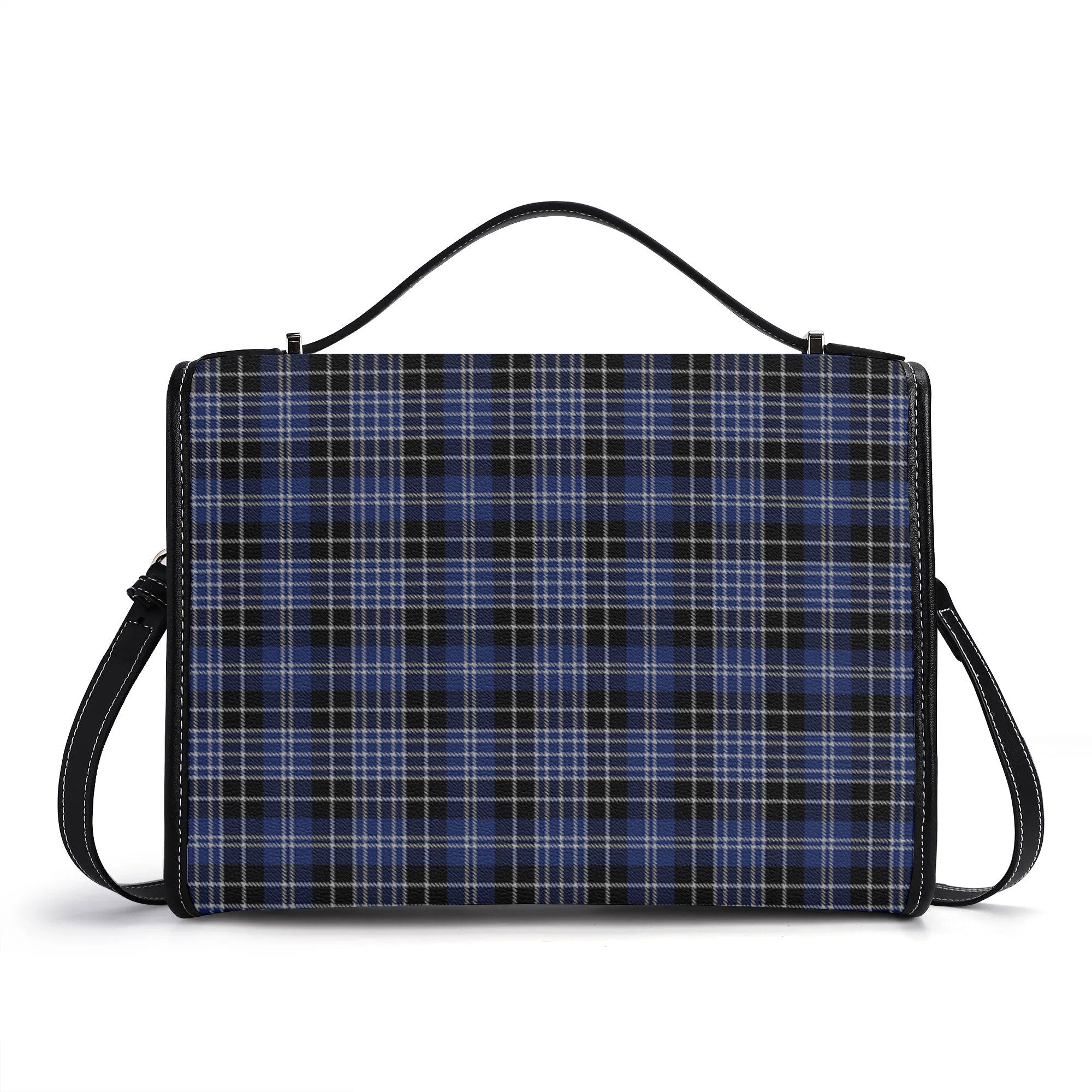 Clark Modern Tartan Crest Satchel Bag