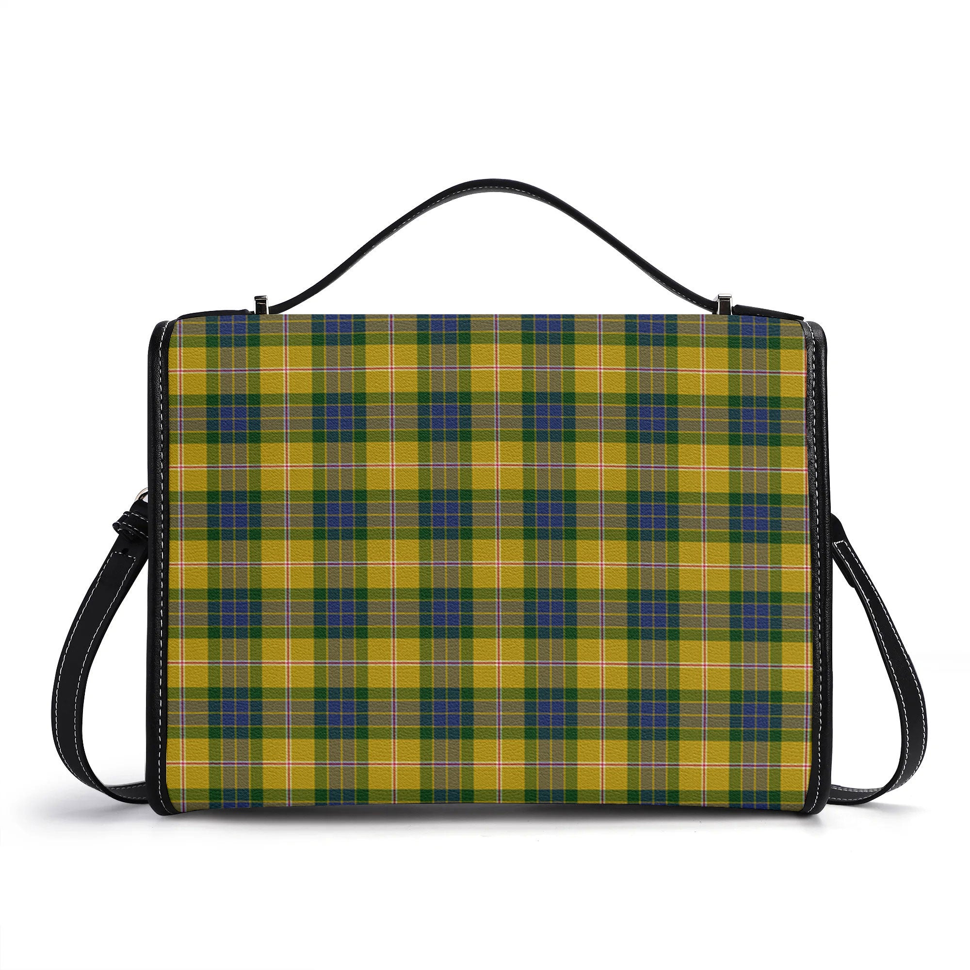 Fraser (of Lovat) Yellow Tartan Crest Satchel Bag