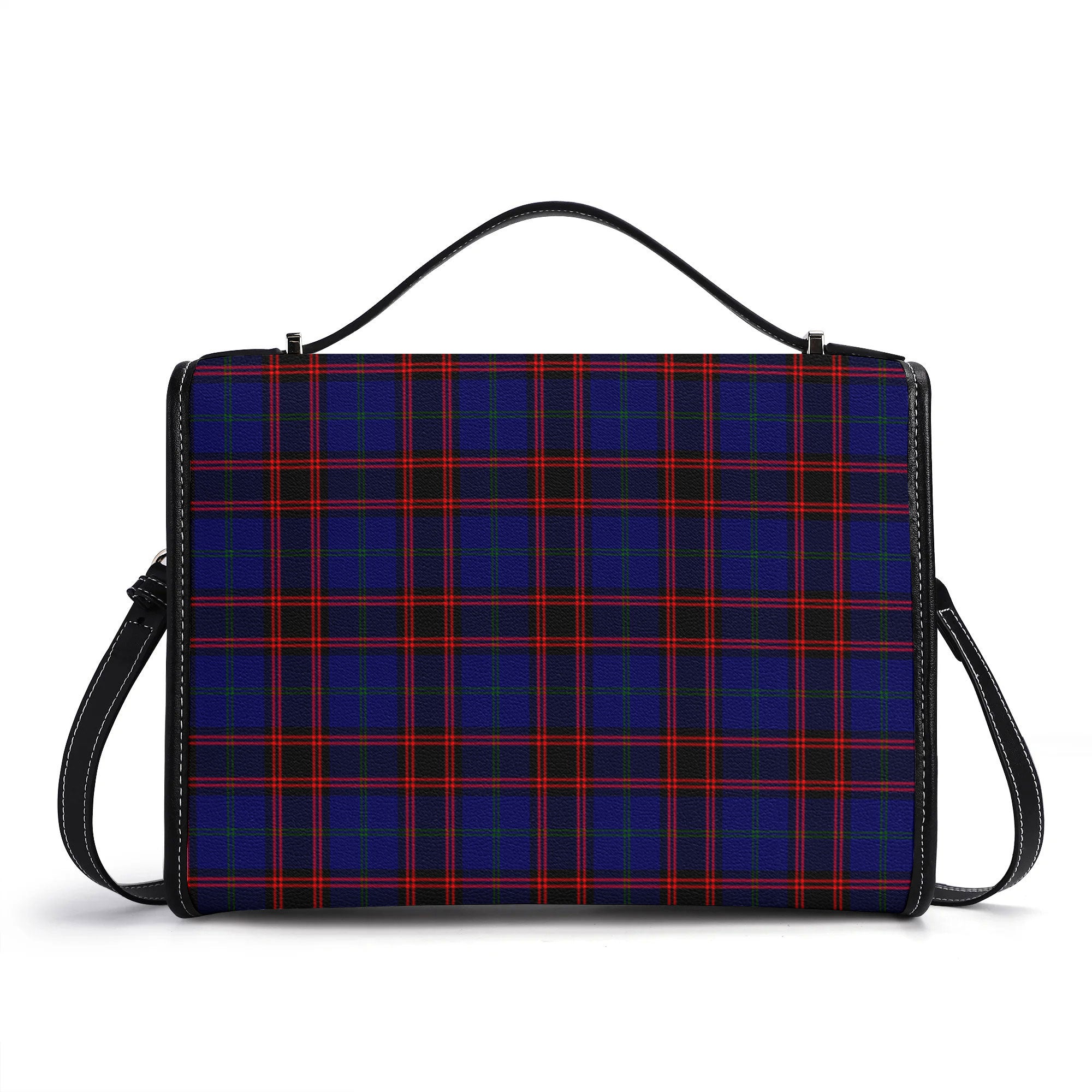 Home Modern Tartan Crest Satchel Bag