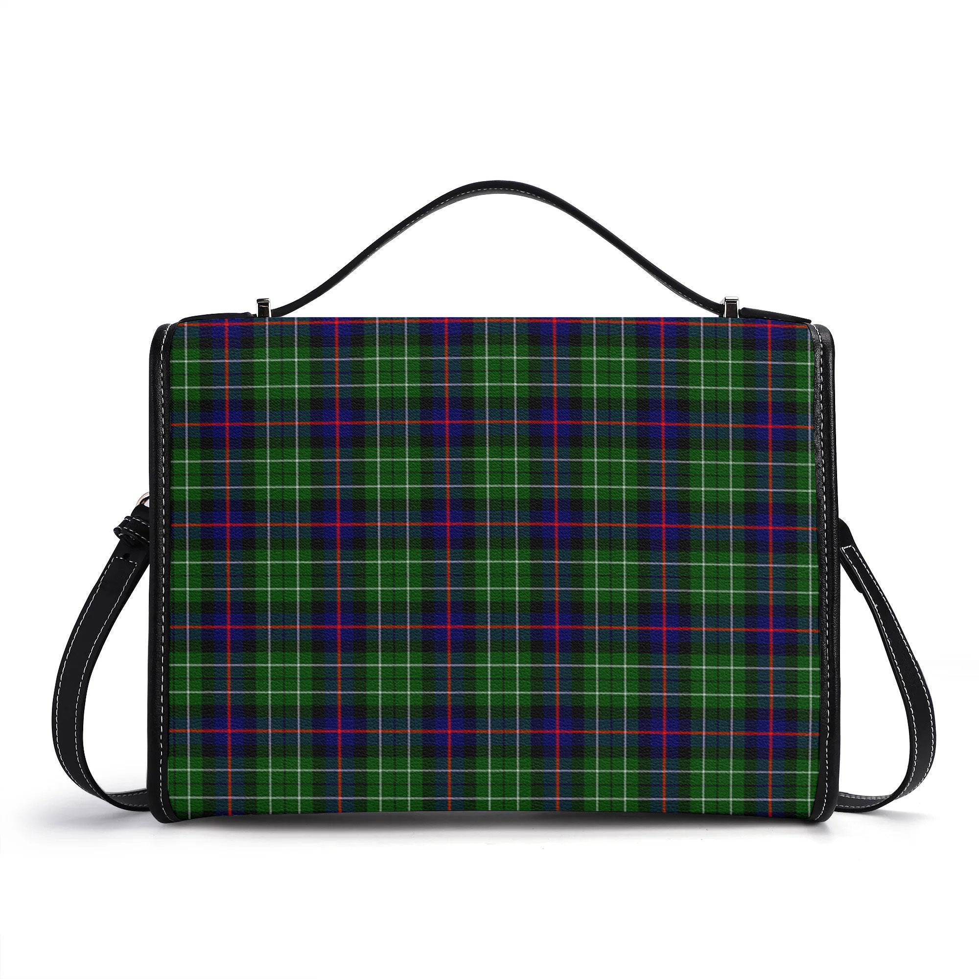 Leslie Hunting Tartan Crest Satchel Bag