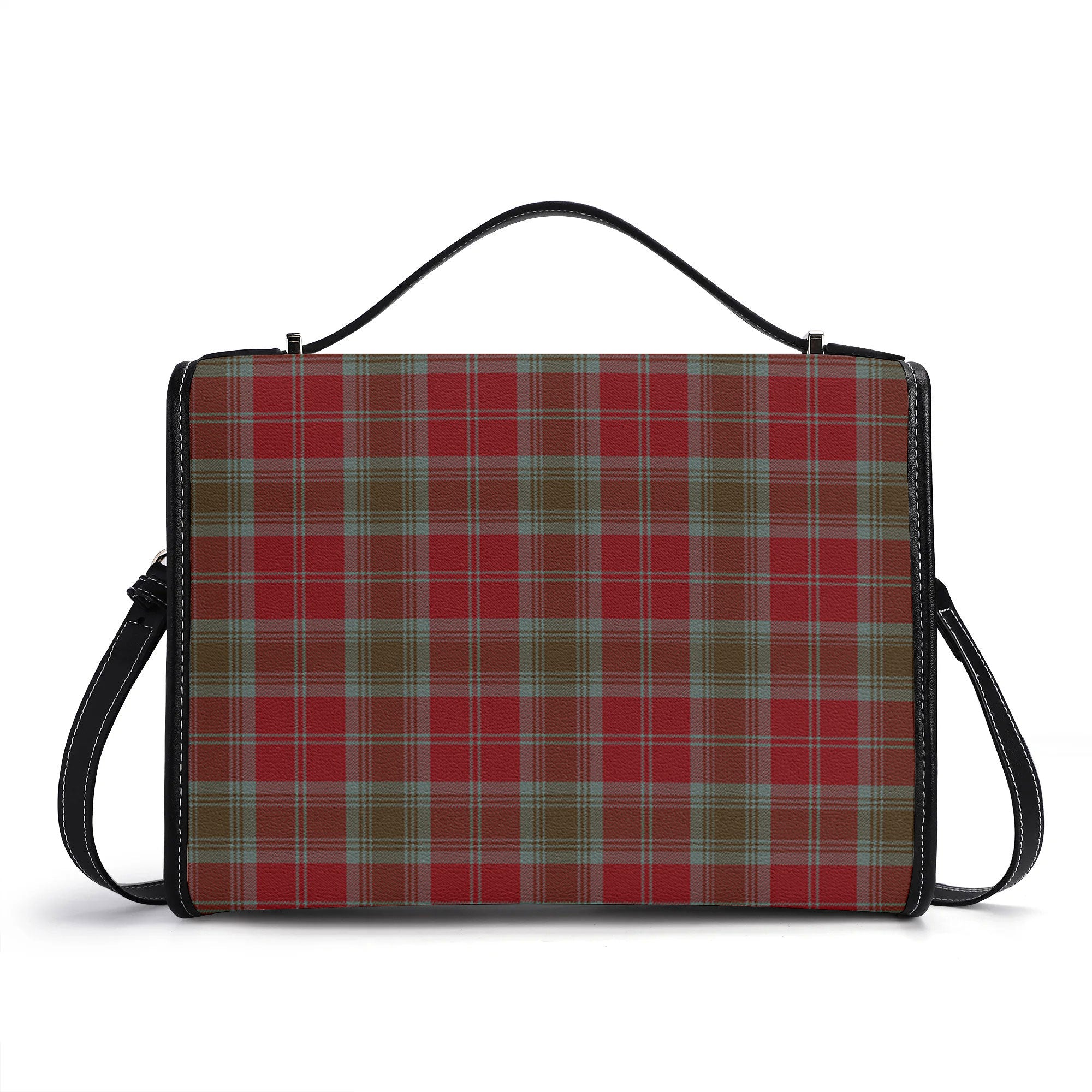 Lindsay Weathered Tartan Crest Satchel Bag