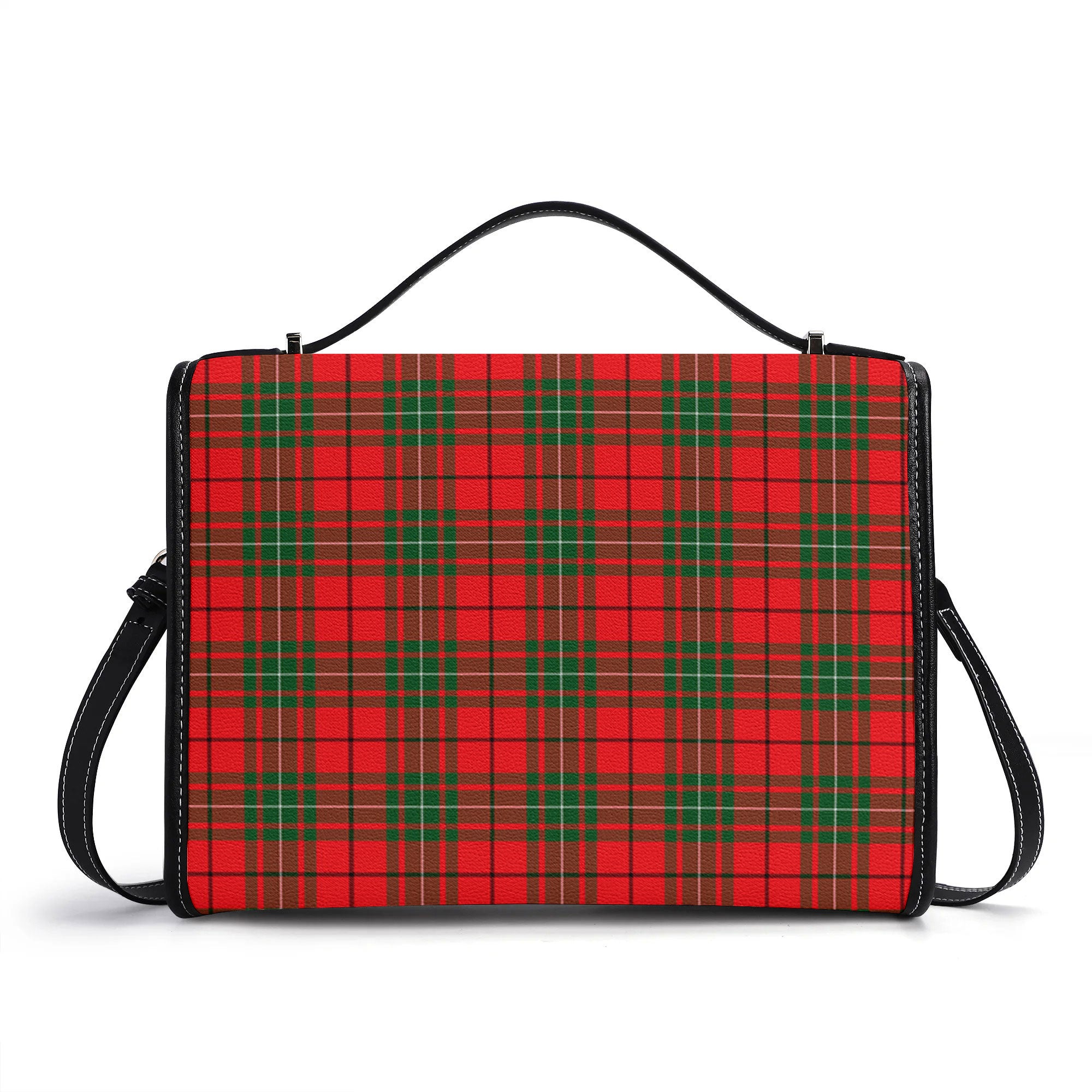 MacAuley Modern Tartan Crest Satchel Bag