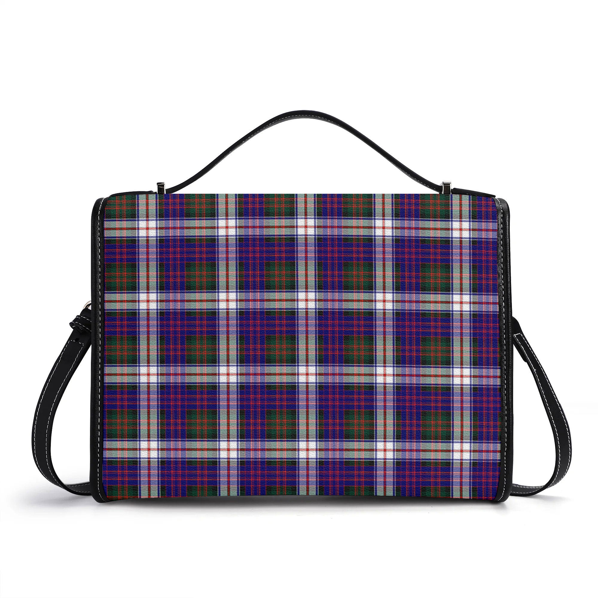 MacDonald Dress Modern Tartan Crest Satchel Bag