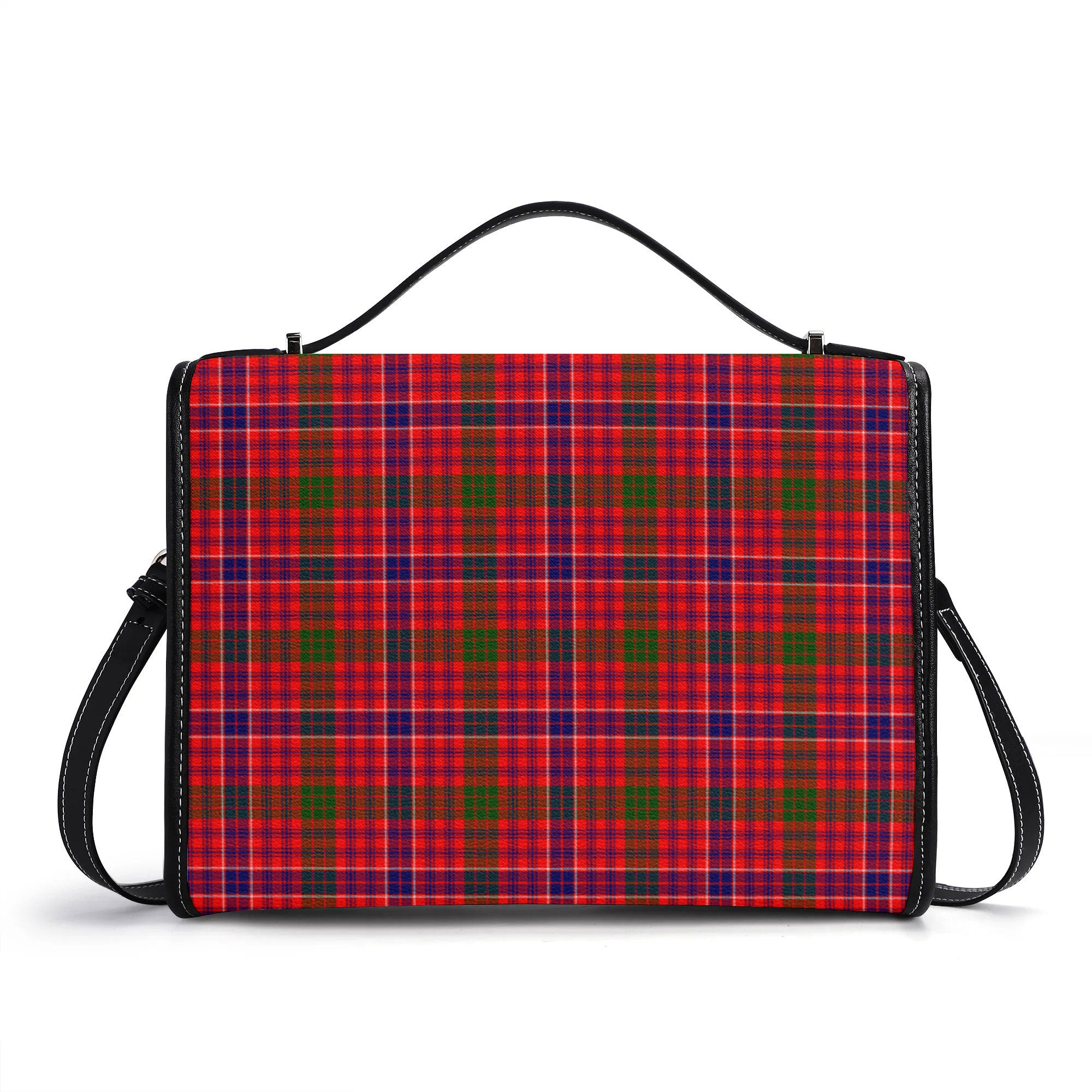 MacRae Modern Tartan Crest Satchel Bag