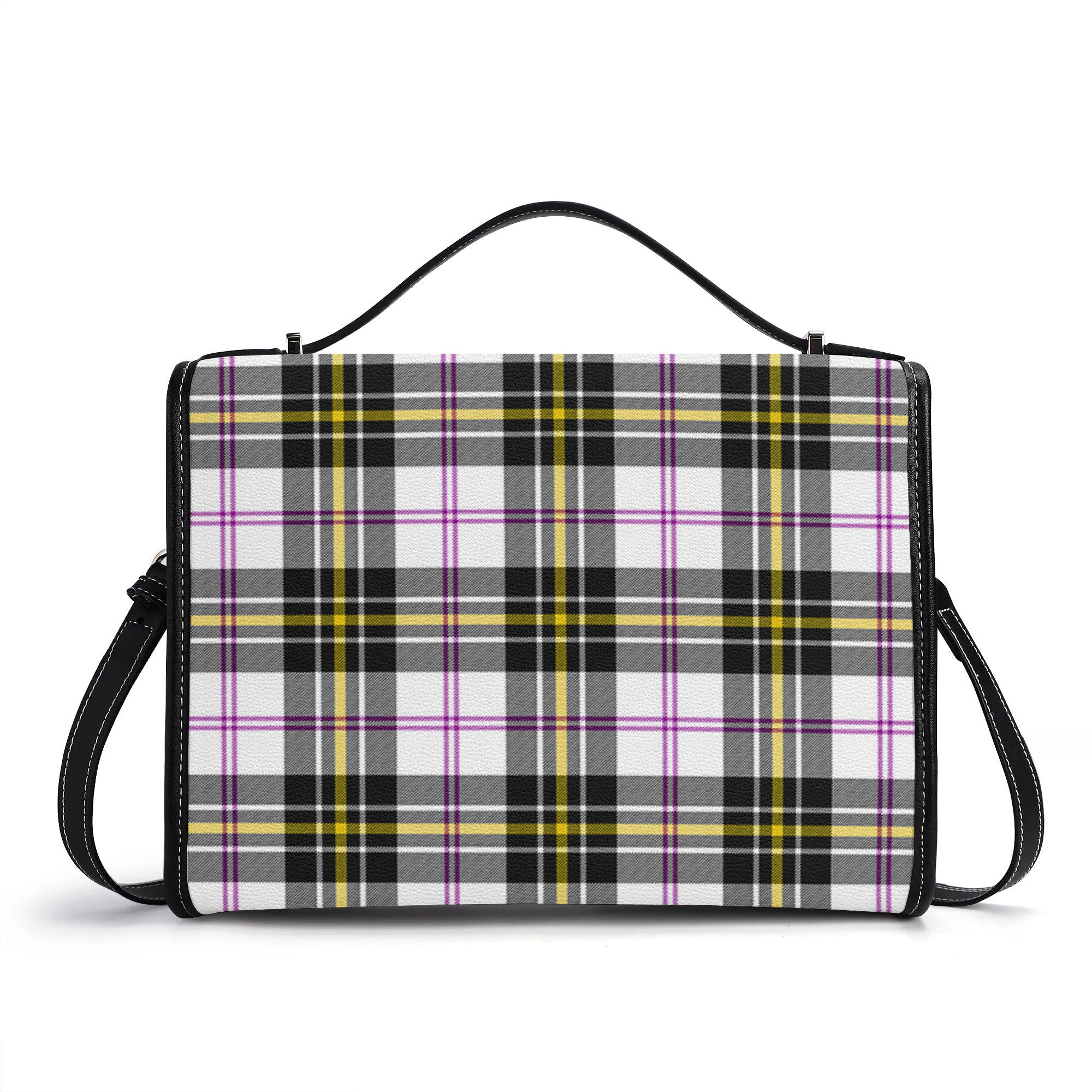McPherson Dress Modern Tartan Crest Satchel Bag