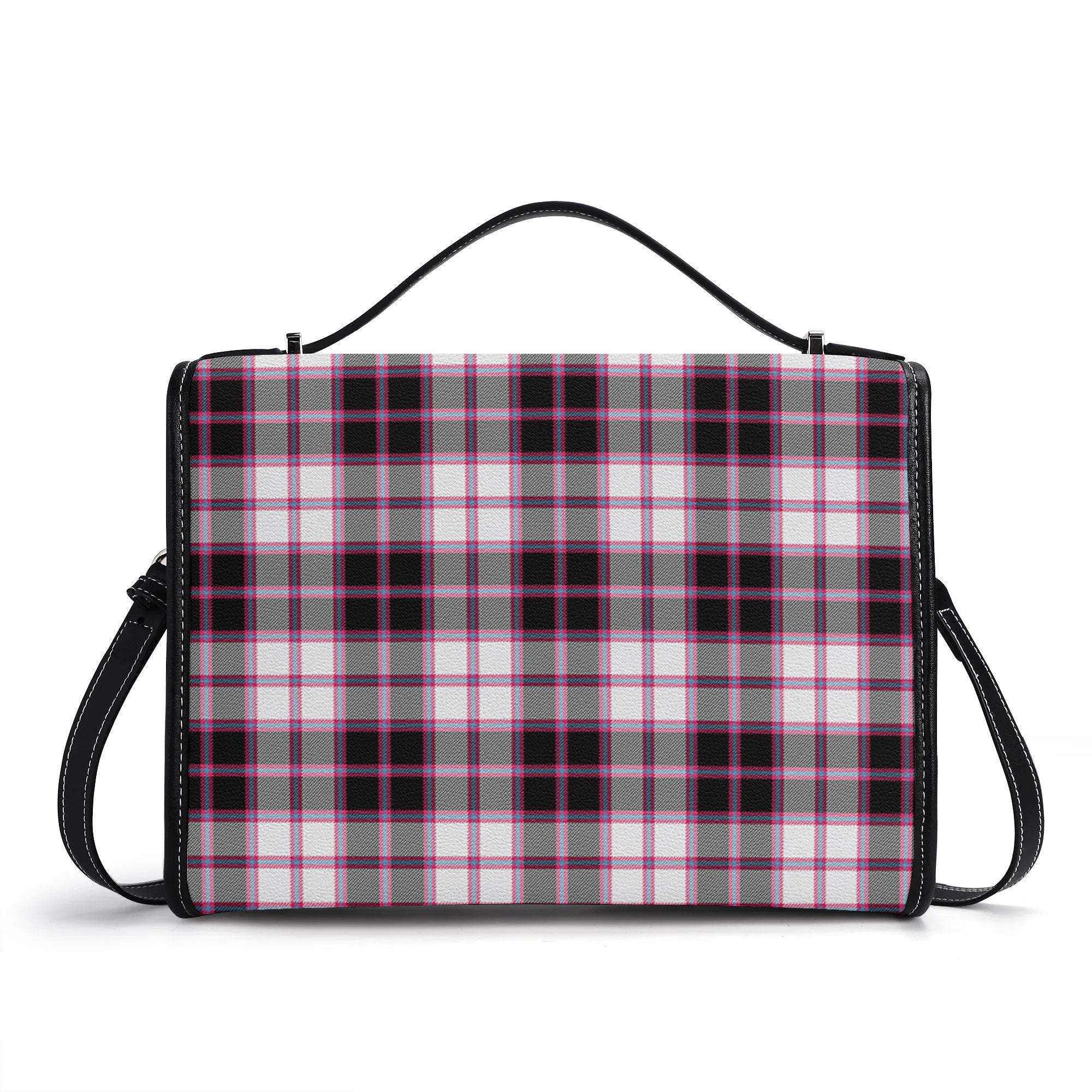 McPherson Hunting Modern Tartan Crest Satchel Bag