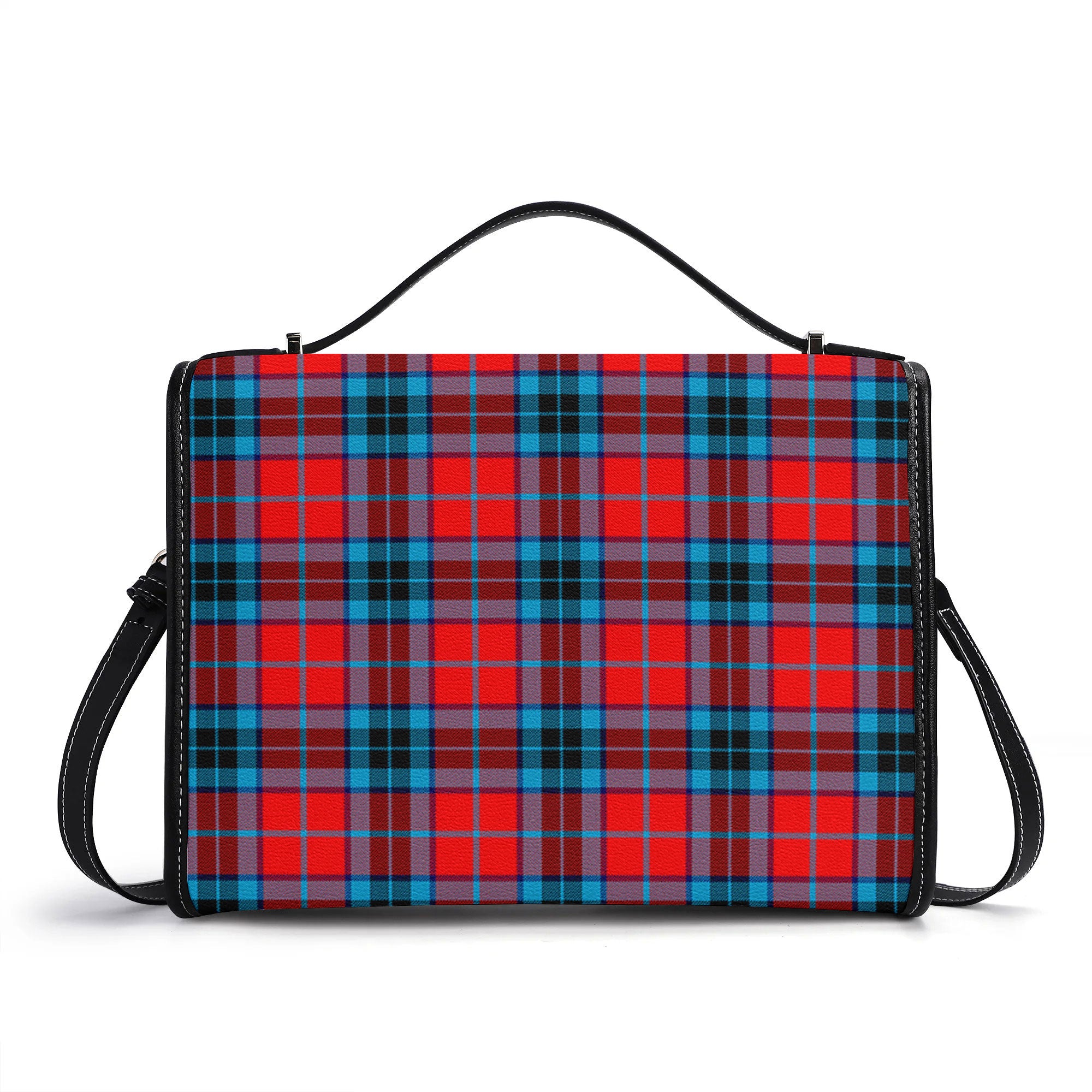 McTavish Modern Tartan Crest Satchel Bag