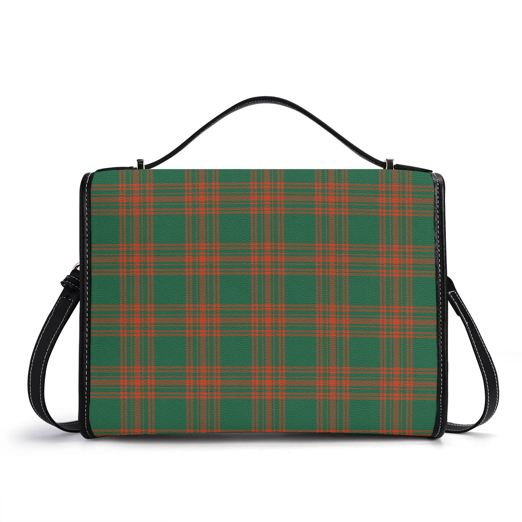 Menzies Green Ancient Tartan Crest Satchel Bag