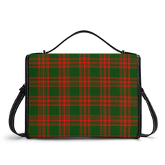Menzies Green Modern Tartan Crest Satchel Bag